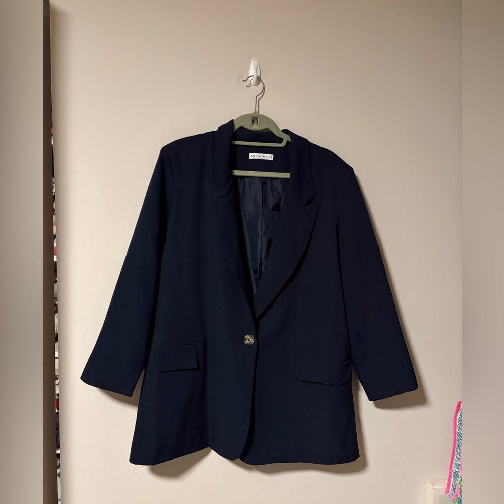 And Now This Navy Blue Blazer XL